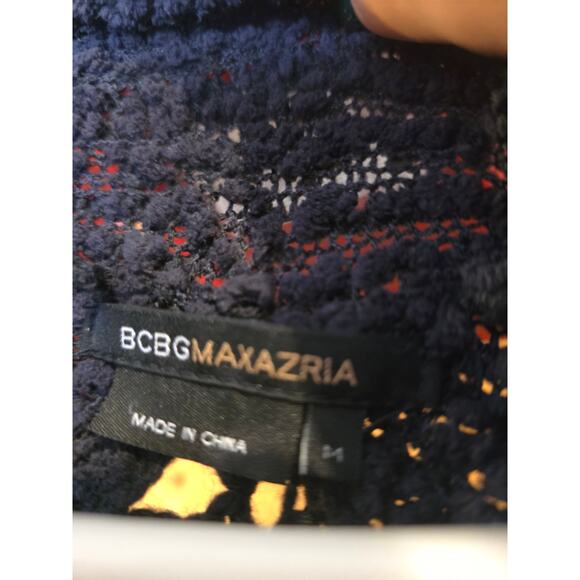 BCBGMAXAZRIA Chunky Knit Sweater M Womens 3/4 Sleeve Black Open Cottage Core - Picture 3 of 5